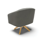 Poltrona Decorativa Giratória Ma30 Kit 2 Stella Suede Grafite