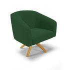 Poltrona Decorativa Giratória Ma30 Kit 2 Stella Veludo D03 -