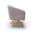 Poltrona Decorativa Giratória Ma30 Kit 2 Stella Veludo D03 -