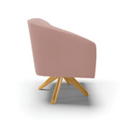 Poltrona Decorativa Giratória Ma30 Kit 2 Stella Veludo D03 -