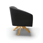 Poltrona Decorativa Giratória Ma30 Kit 2 Stella Veludo D03 -