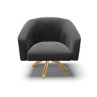 Poltrona Decorativa Giratória Ma30 Kit 2 Stella Veludo D03 -