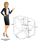 Poltrona Decorativa Giratória Ma30 Kit Stella Bouclê Off Whit