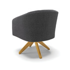Poltrona Decorativa Giratória Ma30 Stella  Bouclê Grafite D03