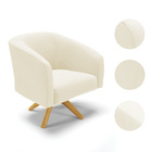 Poltrona Decorativa Giratória Ma30 Stella Cotelê Ext/veludo D