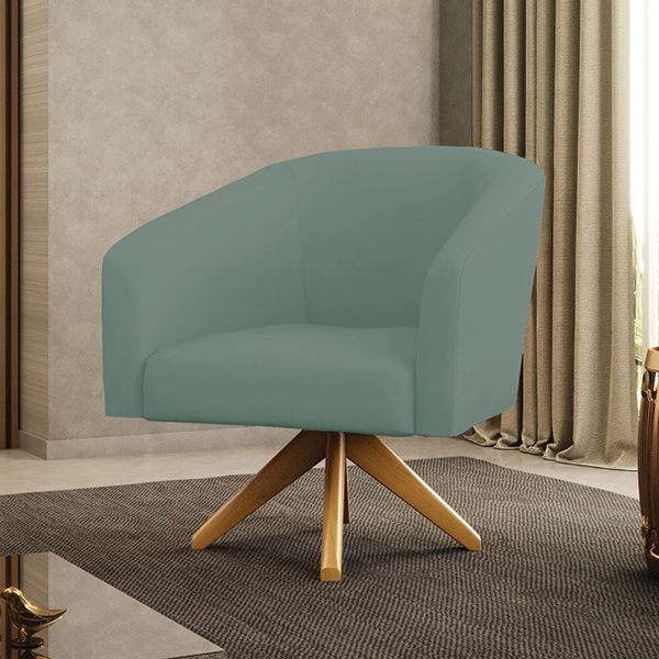 Poltrona Decorativa Giratória Ma30 Stella Cotelê Ext/veludo D