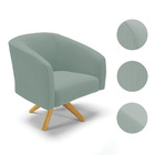 Poltrona Decorativa Giratória Ma30 Stella Cotelê Ext/veludo M