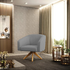 Poltrona Decorativa Giratória Ma30 Stella Linho D03 - D'rossi