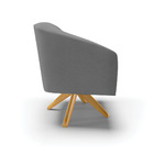 Poltrona Decorativa Giratória Ma30 Stella Linho D03 - D'rossi