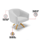 Poltrona Decorativa Giratória Ma30 Stella Linho D03 - D'rossi