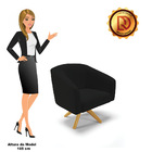 Poltrona Decorativa Giratória Ma30 Stella Linho D03 - D'rossi