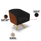 Poltrona Decorativa Giratória Ma30 Stella Nozes/linho D03 - D