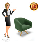 Poltrona Decorativa Giratória Ma30 Stella Suede D03 - D'rossi