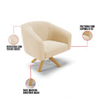 Poltrona Decorativa Giratória Ma30 Stella Suede D03 - D'rossi