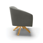 Poltrona Decorativa Giratória Ma30 Stella Suede D03 - D'rossi