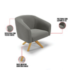 Poltrona Decorativa Giratória Ma30 Stella Suede D03 - D'rossi