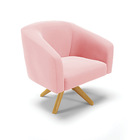 Poltrona Decorativa Giratória Ma30 Stella Suede D03 - D'rossi