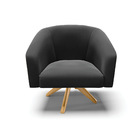 Poltrona Decorativa Giratória Ma30 Stella Suede D03 - D'rossi