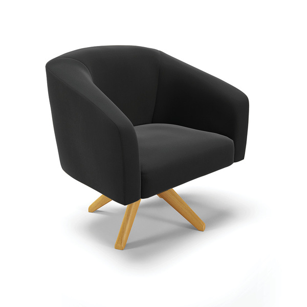 Poltrona Decorativa Giratória Ma30 Stella Suede D03 - D'rossi