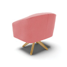 Poltrona Decorativa Giratória Ma30 Stella Suede D03 - D'rossi