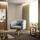 Poltrona Decorativa Giratória Ma30 Stella Suede D03 - D'rossi