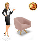 Poltrona Decorativa Giratória Ma30 Stella Veludo Rosê D03 - D