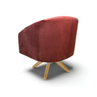 Poltrona Decorativa Giratória Ma30 Stella Veludo Text Marsala