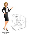 Poltrona Decorativa Giratória Ma30 Stella Veludo Text Marsala