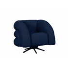 Poltrona Decorativa Giratória Micheli Orgânica Boucle Azul Ma