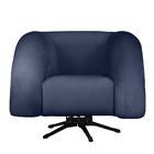 Poltrona Decorativa Giratória Micheli Veludo Azul Marinho - M