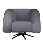 Poltrona Decorativa Giratória Micheli Veludo Cinza - Montanar