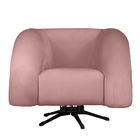 Poltrona Decorativa Giratória Micheli Veludo Rosa - Montanari