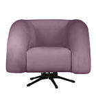 Poltrona Decorativa Giratória Micheli Veludo Rosê - Montanari