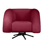 Poltrona Decorativa Giratória Micheli Veludo Vermelho - Monta
