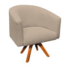 Poltrona Decorativa Giratória Mm30 Stella Linho Bege D03 - D'