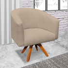 Poltrona Decorativa Giratória Mm30 Stella Linho Bege D03 - D'