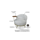 Poltrona Decorativa Giratória Namour Boucle 3302 - Montanaris