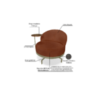 Poltrona Decorativa Giratória Namour Boucle 3303 - Montanaris