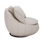 Poltrona Decorativa Giratória Sala De Estar Afrodite Linho Be