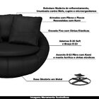 Poltrona Decorativa Giratória Sala De Estar Afrodite Pu Preto