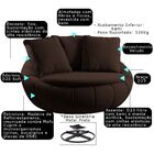 Poltrona Decorativa Giratória Sala De Estar Afrodite Veludo M