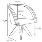 Poltrona Decorativa Giratória Sala De Estar Madeira Tauari Fl