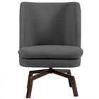 Poltrona Decorativa Giratória Sala De Estar Megara Poliéster