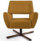 Poltrona Decorativa Giratória Sala De Estar Roma Veludo Mosta