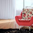 Poltrona Decorativa Glória - Goiaba / Floral