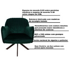 Poltrona Decorativa Hannah Pés Chocolate Giratório Veludo Esm