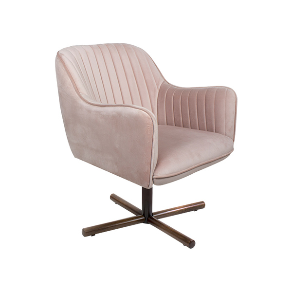 Poltrona Decorativa Hannah Pés Evo Aço Carbono Polido Veludo