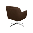 Poltrona Decorativa Hannah Pés Evo Polido Veludo Marrom G15 -