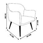 Poltrona Decorativa Hannah Pés Palito Com Ponteira Veludo Cin