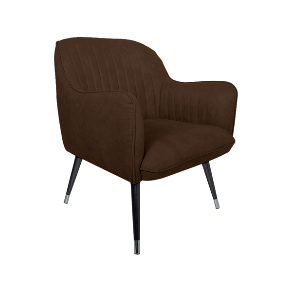 Poltrona Decorativa Hannah Pés Palito Com Ponteira Veludo Mar